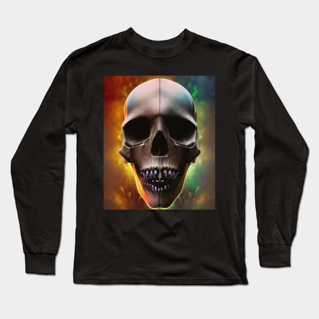 face skull Long Sleeve T-Shirt by mdr design